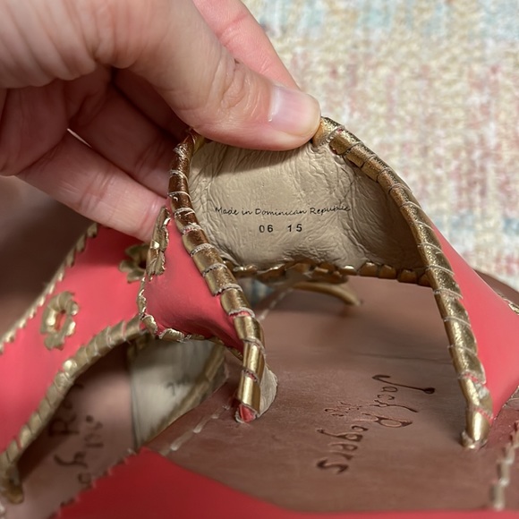 Coral Jack Roger sandals - size 7 - Picture 4 of 5